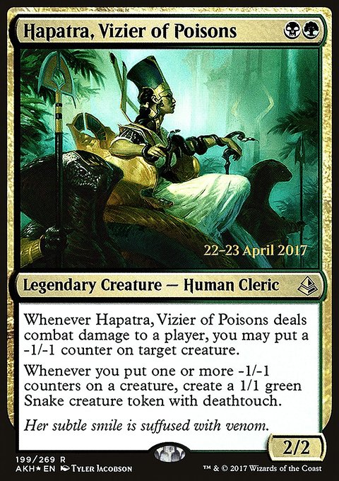 Hapatra, Vizier of Poisons, Amonkhet Promos #199s, Magic: The Gathering card