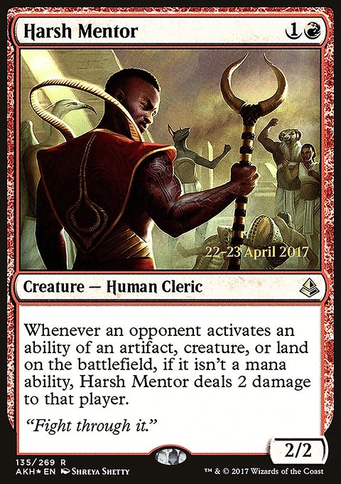 Harsh Mentor, Amonkhet Promos #135s, Magic: The Gathering card
