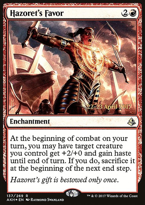 Hazoret's Favor, Amonkhet Promos #137s, Magic: The Gathering card