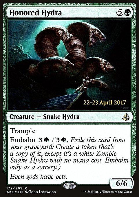Honored Hydra, Amonkhet Promos #172s, Magic: The Gathering card