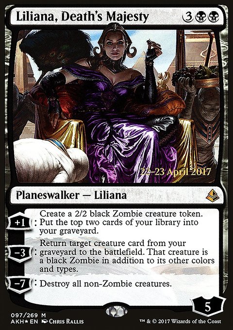 Liliana, Death's Majesty, Amonkhet Promos #97s, Magic: The Gathering card