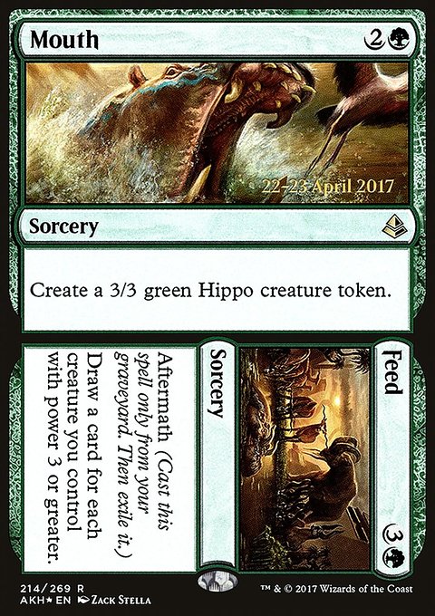 Mouth // Feed, Amonkhet Promos #214s, Magic: The Gathering card
