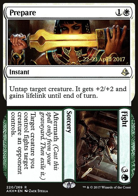 Prepare // Fight, Amonkhet Promos #220s, Magic: The Gathering card