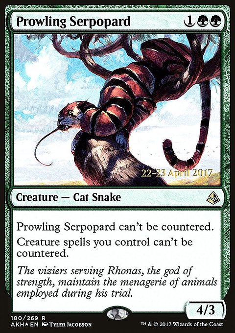 Prowling Serpopard, Amonkhet Promos #180s, Magic: The Gathering card