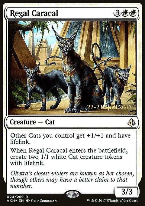 Regal Caracal, Amonkhet Promos #24s, Magic: The Gathering card