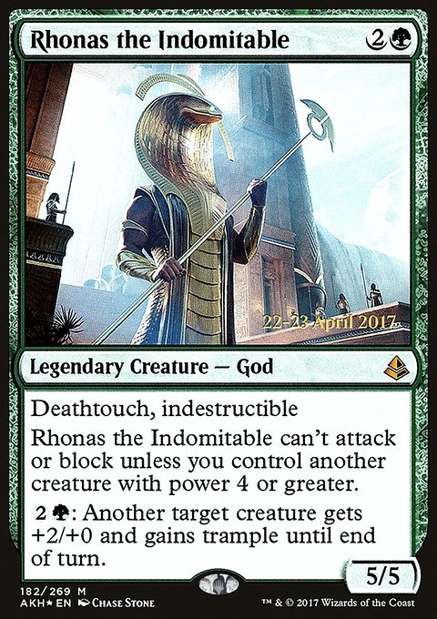 Rhonas the Indomitable, Amonkhet Promos #182s, Magic: The Gathering card