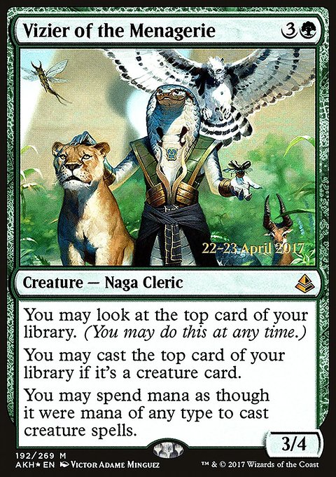 Vizier of the Menagerie, Amonkhet Promos #192s, Magic: The Gathering card