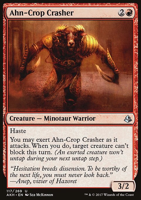 Ahn-Crop Crasher, Amonkhet #117, Magic: The Gathering card