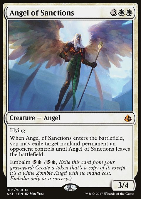 Angel of Sanctions, Amonkhet #1, Magic: The Gathering card