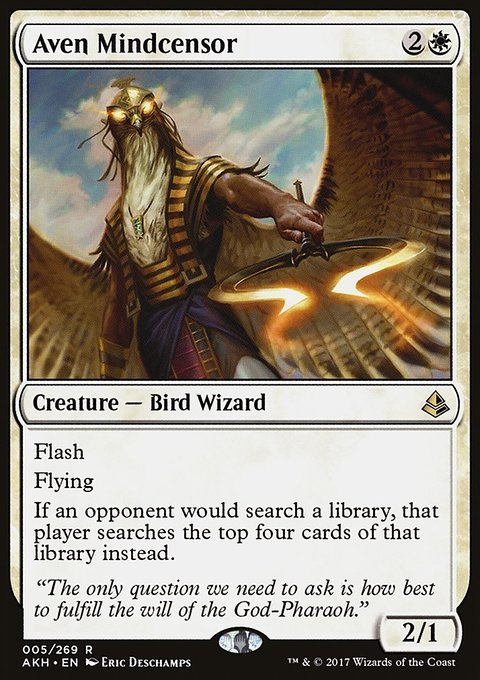 Aven Mindcensor, Amonkhet #5, Magic: The Gathering card
