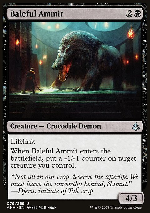 Baleful Ammit, Amonkhet #79, Magic: The Gathering card
