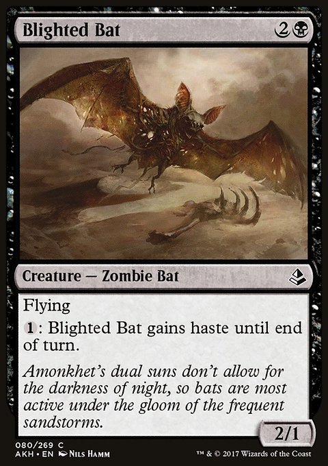 Blighted Bat, Amonkhet #80, Magic: The Gathering card