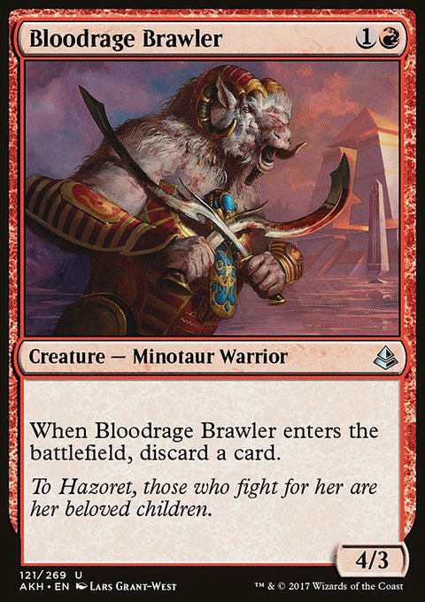 Bloodrage Brawler, Amonkhet #121, Magic: The Gathering card
