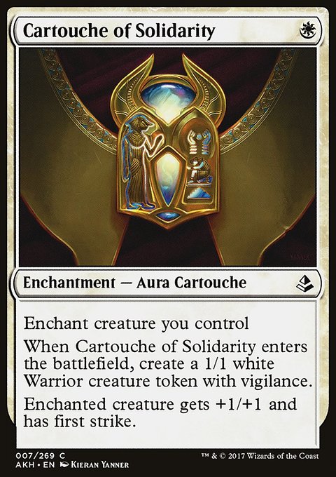Cartouche of Solidarity, Amonkhet #7, Magic: The Gathering card