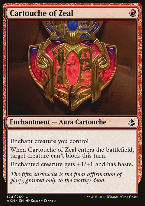 Cartouche of Zeal, Amonkhet #124, Magic: The Gathering card