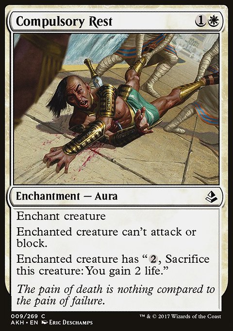 Compulsory Rest, Amonkhet #9, Magic: The Gathering card