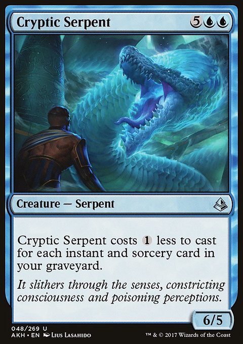 Cryptic Serpent, Amonkhet #48, Magic: The Gathering card