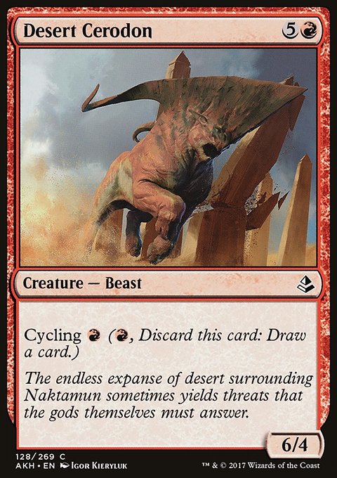 Desert Cerodon, Amonkhet #128, Magic: The Gathering card