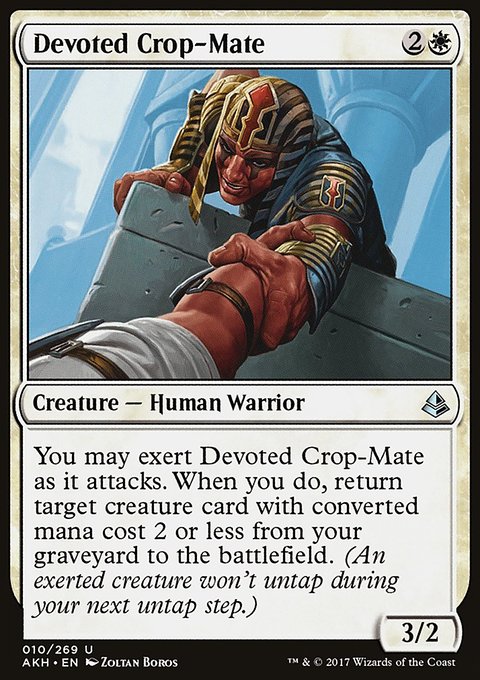 Devoted Crop-Mate, Amonkhet #10, Magic: The Gathering card