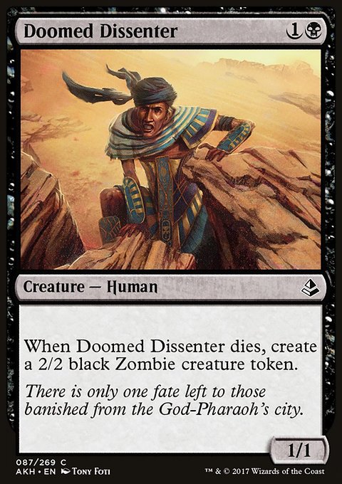 Doomed Dissenter, Amonkhet #87, Magic: The Gathering card