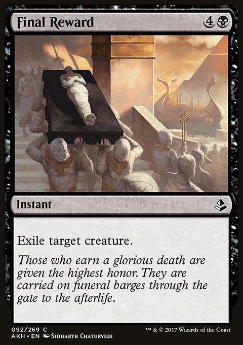 Final Reward, Amonkhet #92, Magic: The Gathering card