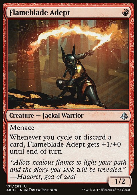 Flameblade Adept, Amonkhet #131, Magic: The Gathering card