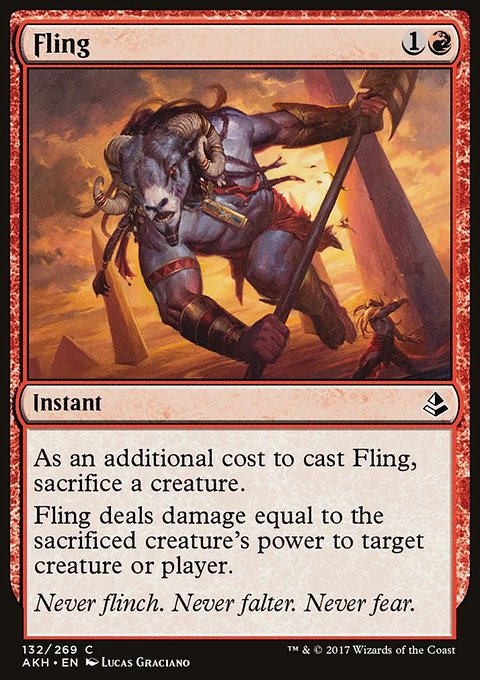 Fling, Amonkhet #132, Magic: The Gathering card