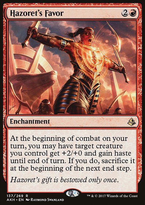 Hazoret's Favor, Amonkhet #137, Magic: The Gathering card