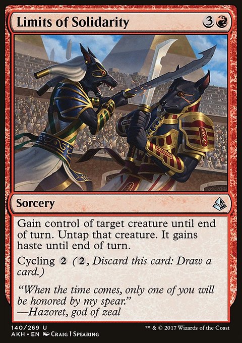 Limits of Solidarity, Amonkhet #140, Magic: The Gathering card