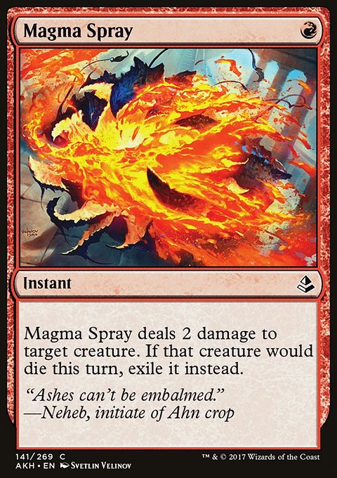 Magma Spray, Amonkhet #141, Magic: The Gathering card