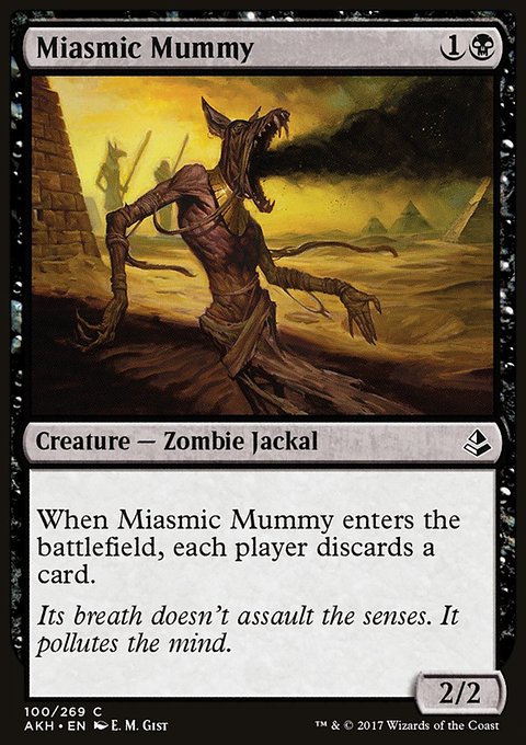 Miasmic Mummy, Amonkhet #100, Magic: The Gathering card