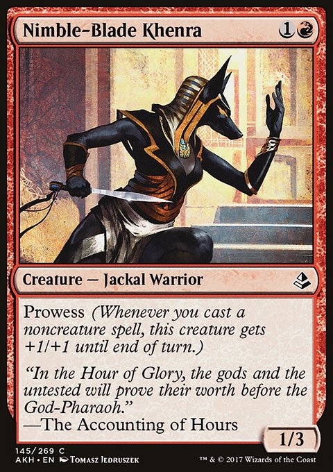 Nimble-Blade Khenra, Amonkhet #145, Magic: The Gathering card