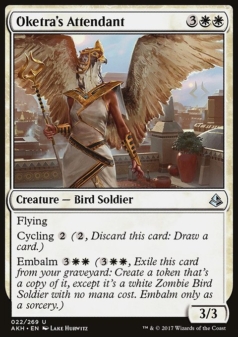 Oketra's Attendant, Amonkhet #22, Magic: The Gathering card