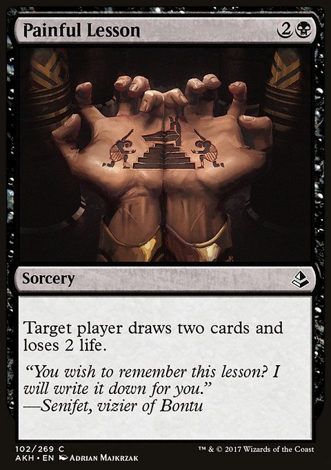 Painful Lesson, Amonkhet #102, Magic: The Gathering card