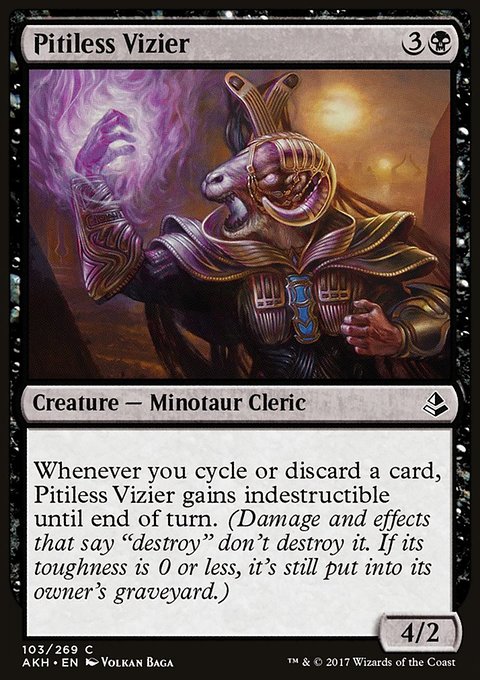 Pitiless Vizier, Amonkhet #103, Magic: The Gathering card