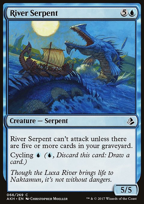 River Serpent, Amonkhet #66, Magic: The Gathering card