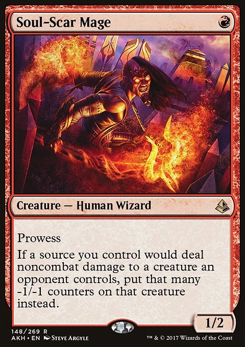 Soul-Scar Mage, Amonkhet #148, Magic: The Gathering card