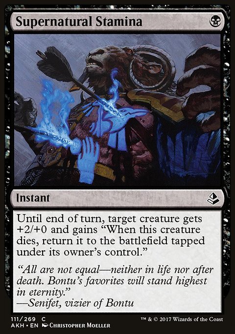 Supernatural Stamina, Amonkhet #111, Magic: The Gathering card