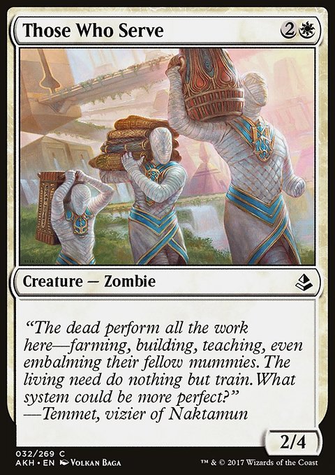 Those Who Serve, Amonkhet #32, Magic: The Gathering card