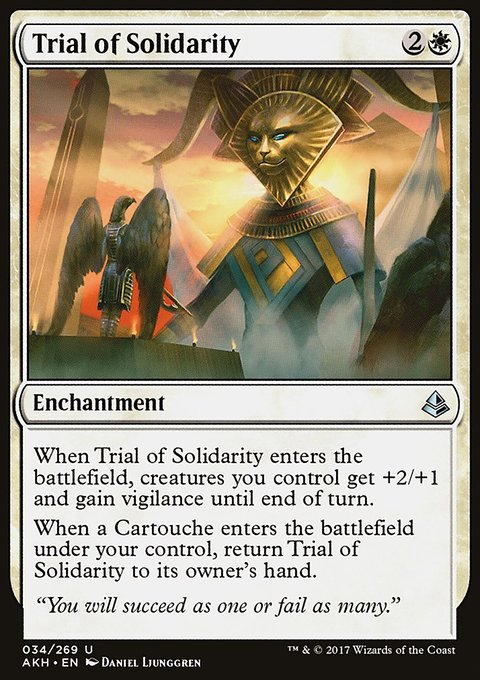 Trial of Solidarity, Amonkhet #34, Magic: The Gathering card