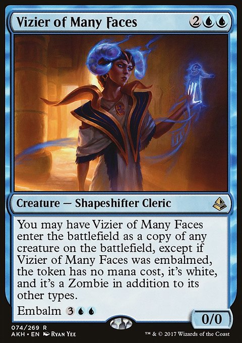 Vizier of Many Faces, Amonkhet #74, Magic: The Gathering card