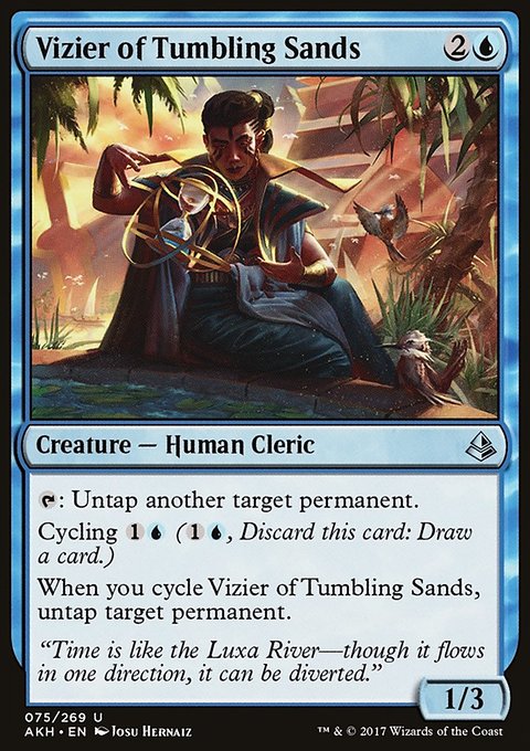 Vizier of Tumbling Sands, Amonkhet #75, Magic: The Gathering card