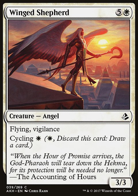 Winged Shepherd, Amonkhet #39, Magic: The Gathering card
