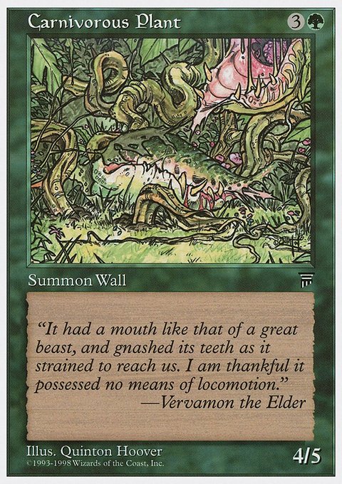 Carnivorous Plant, Anthologies #53, Magic: The Gathering card
