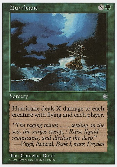 Hurricane, Anthologies #58, Magic: The Gathering card