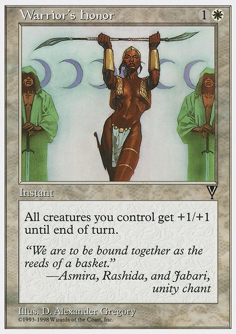 Warrior's Honor, Anthologies #17, Magic: The Gathering card