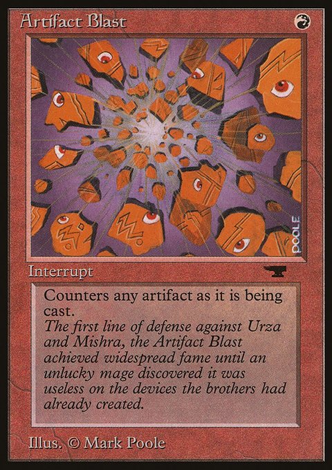 Artifact Blast, Antiquities #22, Magic: The Gathering card