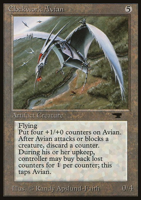 Clockwork Avian, Antiquities #45, Magic: The Gathering card