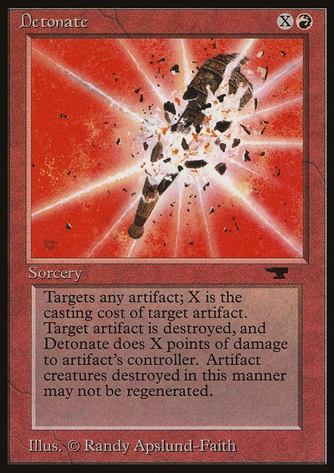 Detonate, Antiquities #24, Magic: The Gathering card