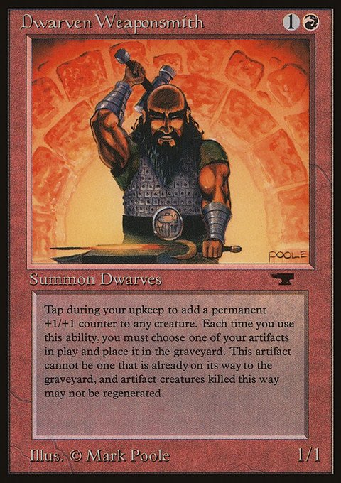 Dwarven Weaponsmith, Antiquities #25, Magic: The Gathering card